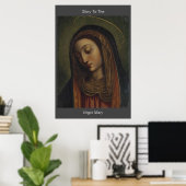 Poster gloire à l'affiche vierge marie (Bureau à domicile)