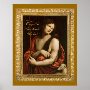 Poster gloire à l'agneau de dieu (grand 40x50)