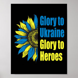 Poster Gloire à l'Ukraine Gloire aux Héros Graines de Tou