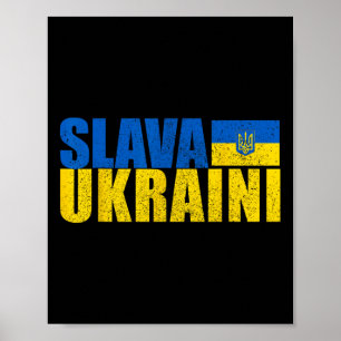 Poster Gloire à l'Ukraine Slava Ukraini 3