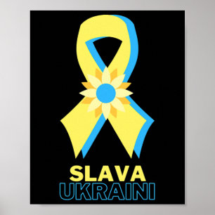 Poster Gloire à l'Ukraine Soutien à l'Ukraine Je suis ave