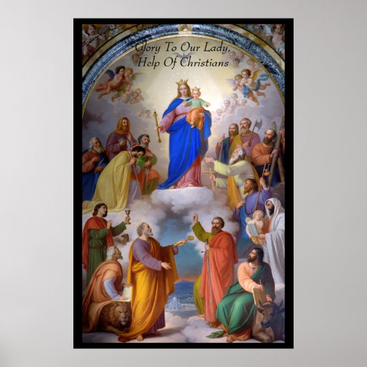 Poster Gloire à Notre-Dame, aide des chrétiens (Devant)