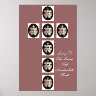 POSTER GLOIRE AUX COEURS SACRÉS ET IMPECCABLES
