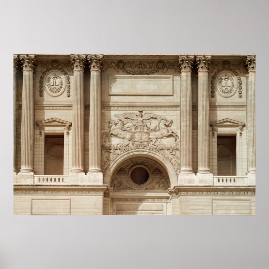 Poster Gloire distribuant des couronnes, de la colonnade (Devant)