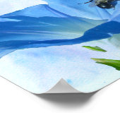 Poster Gloire du matin bleu et bourdon (Coin)