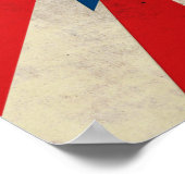 Poster Gloire vieillissante - Rouge, Blanc et Bleu Étoile (Coin)