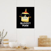 Poster Gloovy Man Funny Super Glue Pun Dark BG (Cuisine)