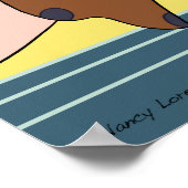 Poster Gloria en Turquoise et périphérique (Coin)