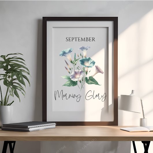 Poster Glorieuse florale du mois de naissance de septembr
