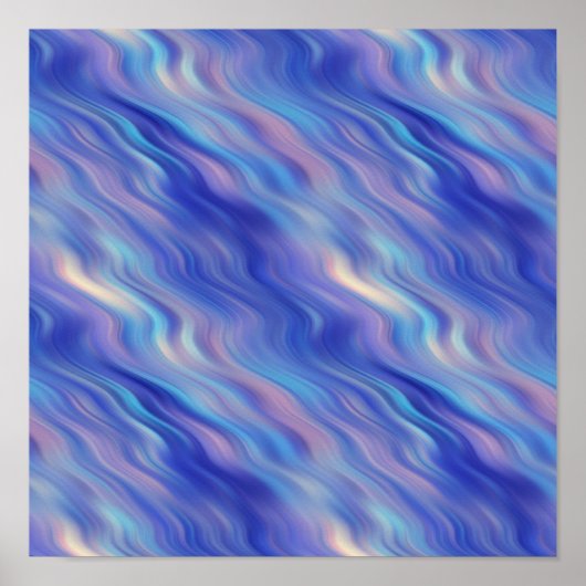 Poster Glorieuse texture ondulée bleue du matin (Devant)