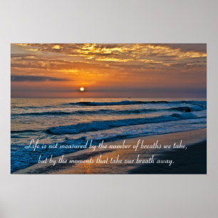 Poster Glorious California Pacific Ocean Sunset