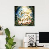 Poster Glory to God - Inspirational artwork #1 (Bureau à domicile)
