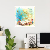 Poster Glory to God - Inspirational artwork #2 (Bureau à domicile)