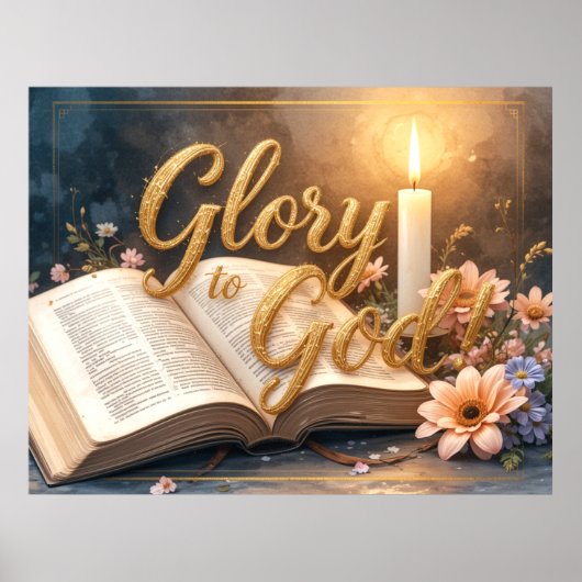Poster Glory to God - Inspirational artwork #3 (Devant)