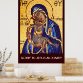 POSTER GLORY TO JESUS AND MARY (Cuisine)