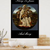 POSTER GLORY TO JESUS AND MARY (Cuisine)