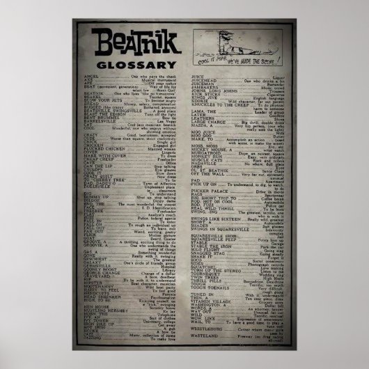 Poster Glossaire de Beatnik (poster) (Devant)