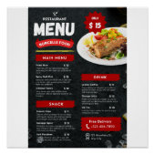Poster Glossy Menus (Devant)