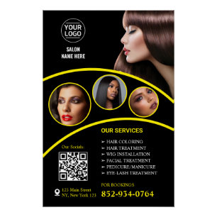 Poster Glossy Salon Business Services