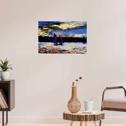 Poster Gloucester Coucher de soleil peinture par Winslow (Salon 3)