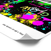 Poster Glow birthday party (Coin)