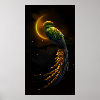 Poster Glow of the Night Feather