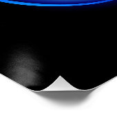 Poster Glowing infinity with blue rose (Coin)