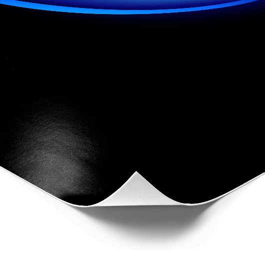 Poster Glowing infinity with blue rose (Coin)