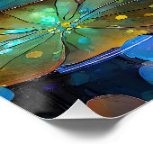 Poster Glowing Lotus Flowers Trio (Coin)