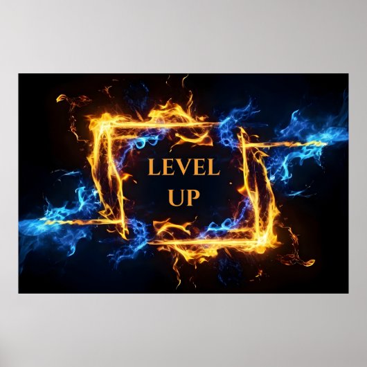 Poster Glowing Magic Fire Portal Elemental Flame Border (Devant)
