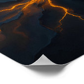 Poster Glowing Magma Fissure Wallpaper - Heavy Texture (Coin)