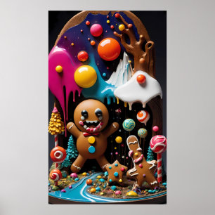 Poster Glutton en pain d'épices - Ken Gage Surreal Art