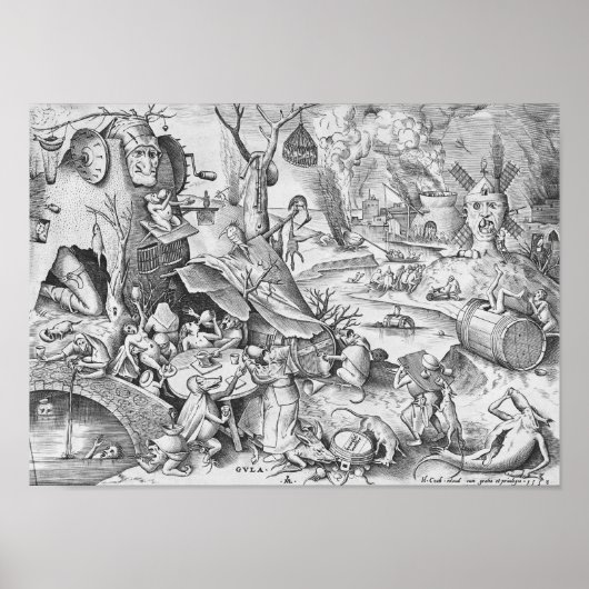 Poster Gluttony (Gula), Les Sept Péchés Mortels (Devant)