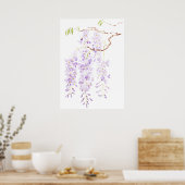 Poster glycine en fleur (Cuisine)