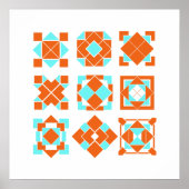 Poster Glyphes cubes (Devant)