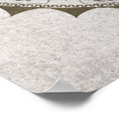 Poster Glyphes du calendrier maya texture dorée sur pierr (Coin)