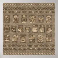 glyphes du mois calendrier maya