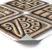 Poster Glyphes maya (Coin)