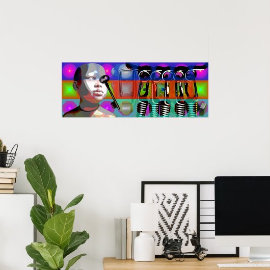 Poster GMT 24 Heures Project Doll Pop Psychedelic Frame P (Bureau à domicile)