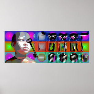 Poster GMT 24 Heures Project Doll Pop Psychedelic Frame P