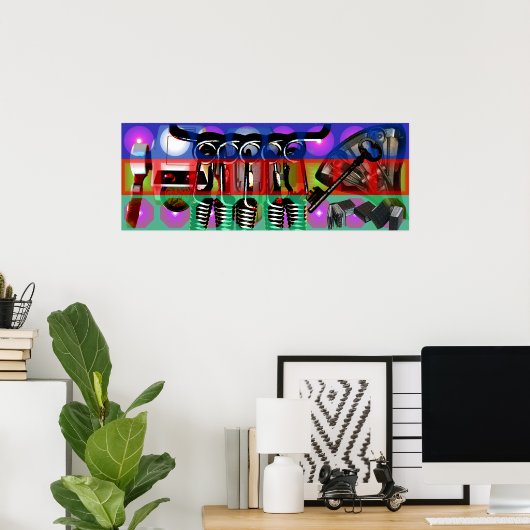 Poster GMT 24 Heures Project Pop soft Psychedelic Frame P (Bureau à domicile)