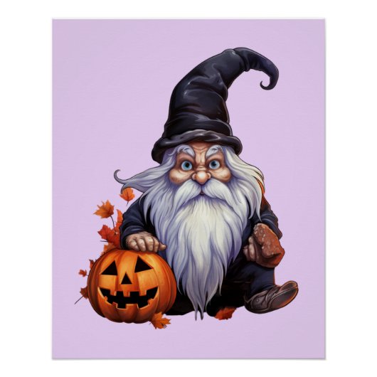 Poster Gnom gnome Halloween (Devant)