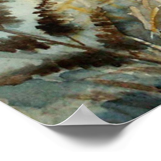 Poster gnome aquarelle (Coin)