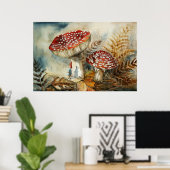 Poster gnome aquarelle (Bureau à domicile)