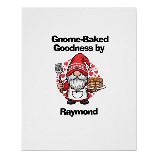 Poster Gnome au design maison (Devant)