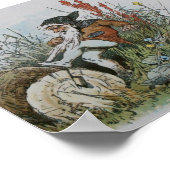 Poster Gnome avec sa barbe prise sur un journal (Coin)