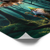 Poster Gnome De Forêt Avec Son Gardien De Chouette De La  (Coin)