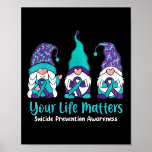 Poster Gnome de sensibilisation à la prévention du suicid