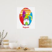Poster Gnome de surf Été coloré (Cuisine)
