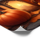 Poster Gnome d'Halloween mignonne avec Jack-O-Lanterns (Coin)